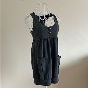 Forever 21 Racerback Grey Dress with Pockets – Size S, Excellent Condition